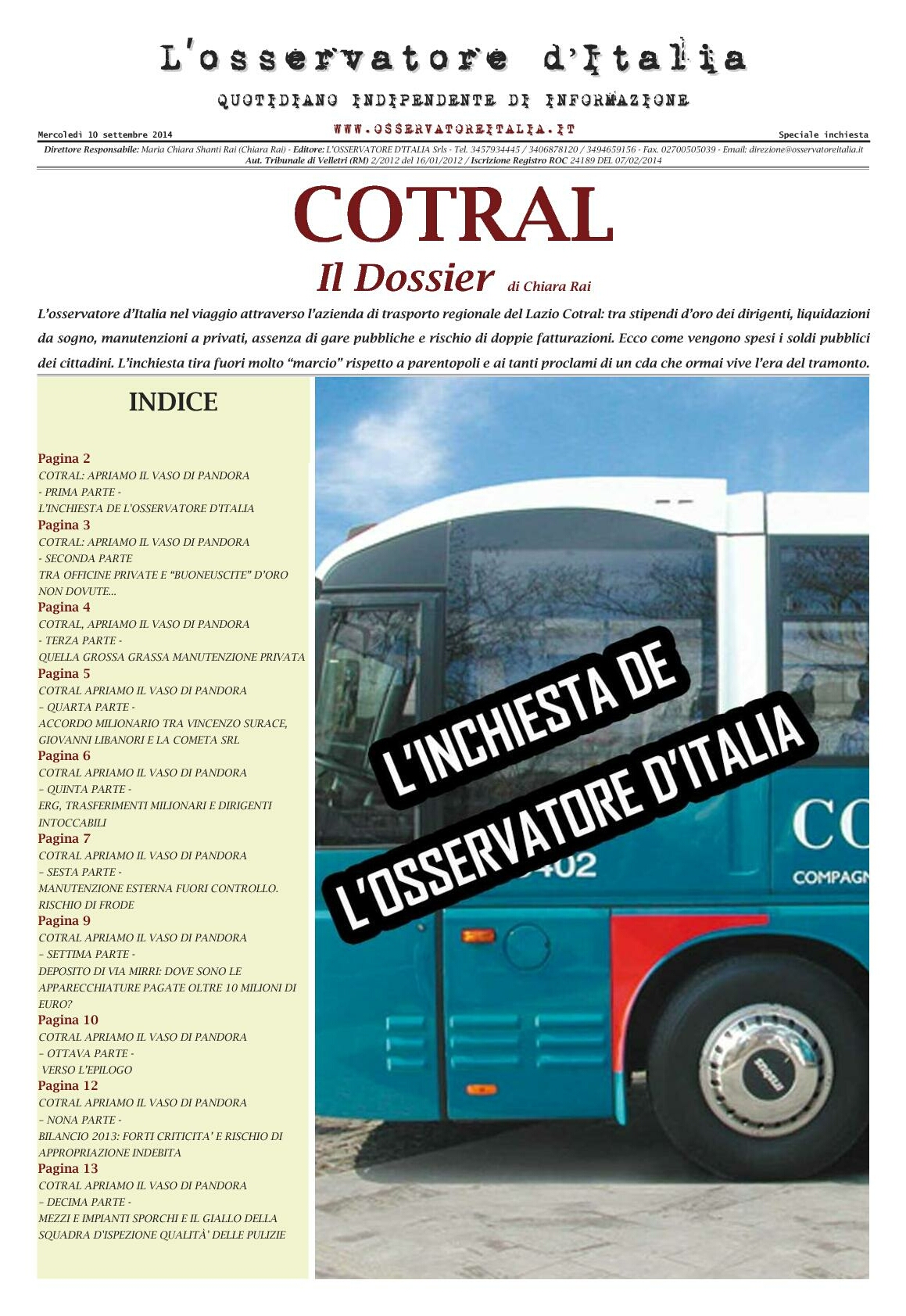 L’Osservatore d’Italia - Ultima edizione