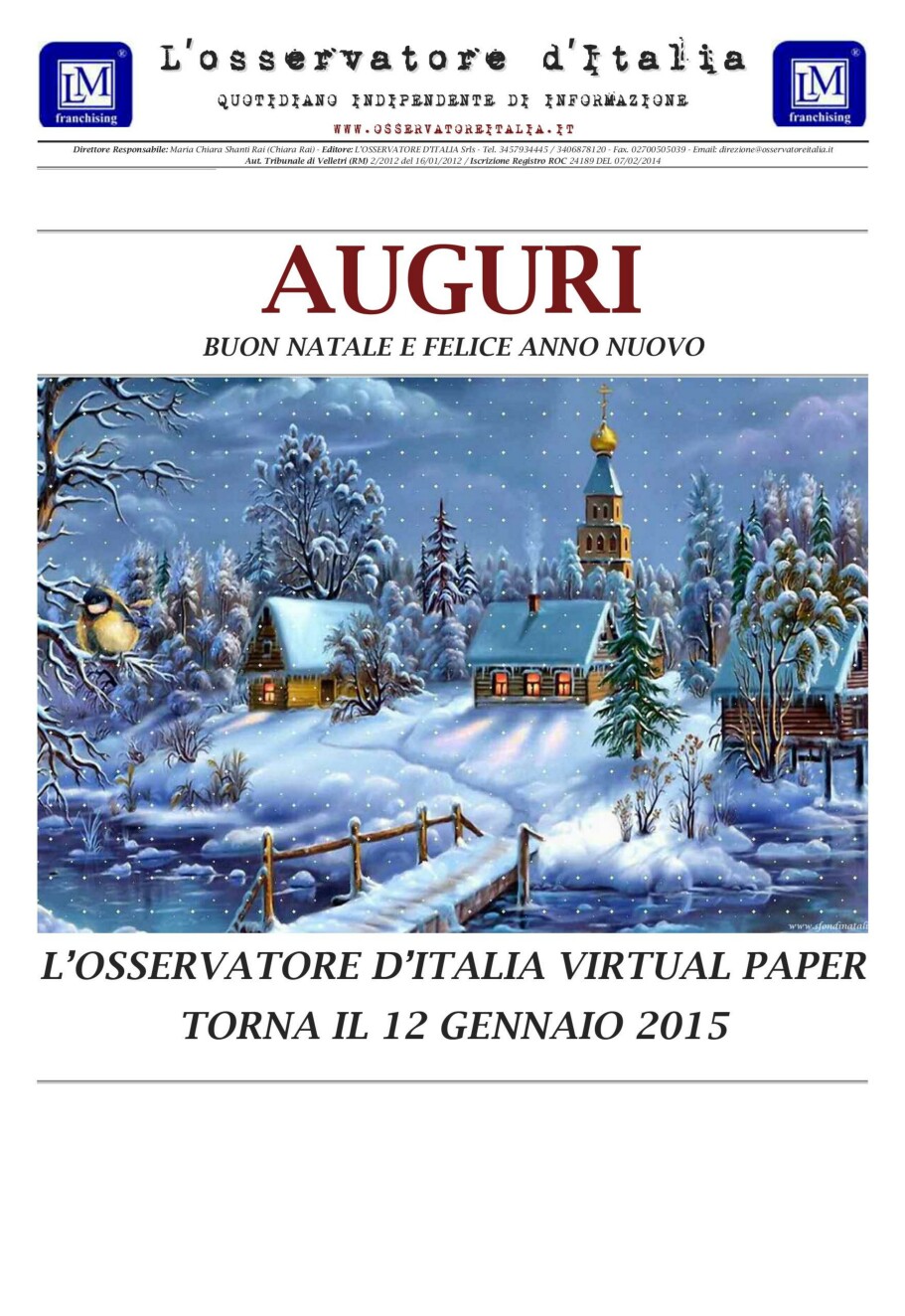 L’Osservatore d’Italia - Ultima edizione