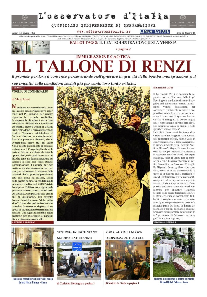 L’Osservatore d’Italia - Ultima edizione